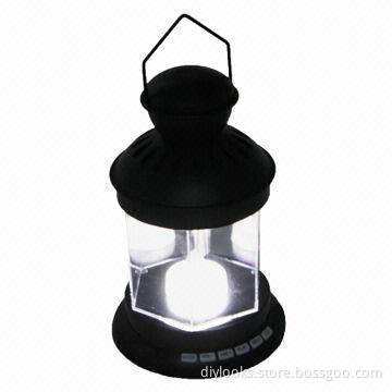 Multifunctional Touch Control Music Speaker with LED Lantern, Supports TF Card (Black)